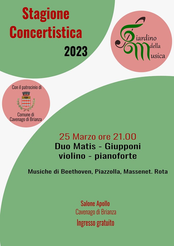 Associazione Giardino della Musica: stagione concertistica 2023
