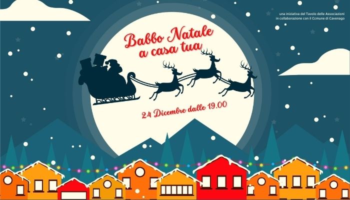 Immagine che raffigura Babbo Natale a casa tua