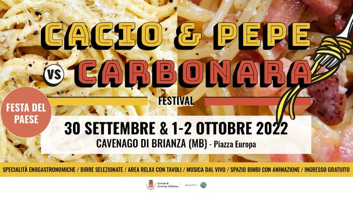 Immagine FESTA DEL PAESE 2022: Cacio & Pepe VS Carbonara Festival