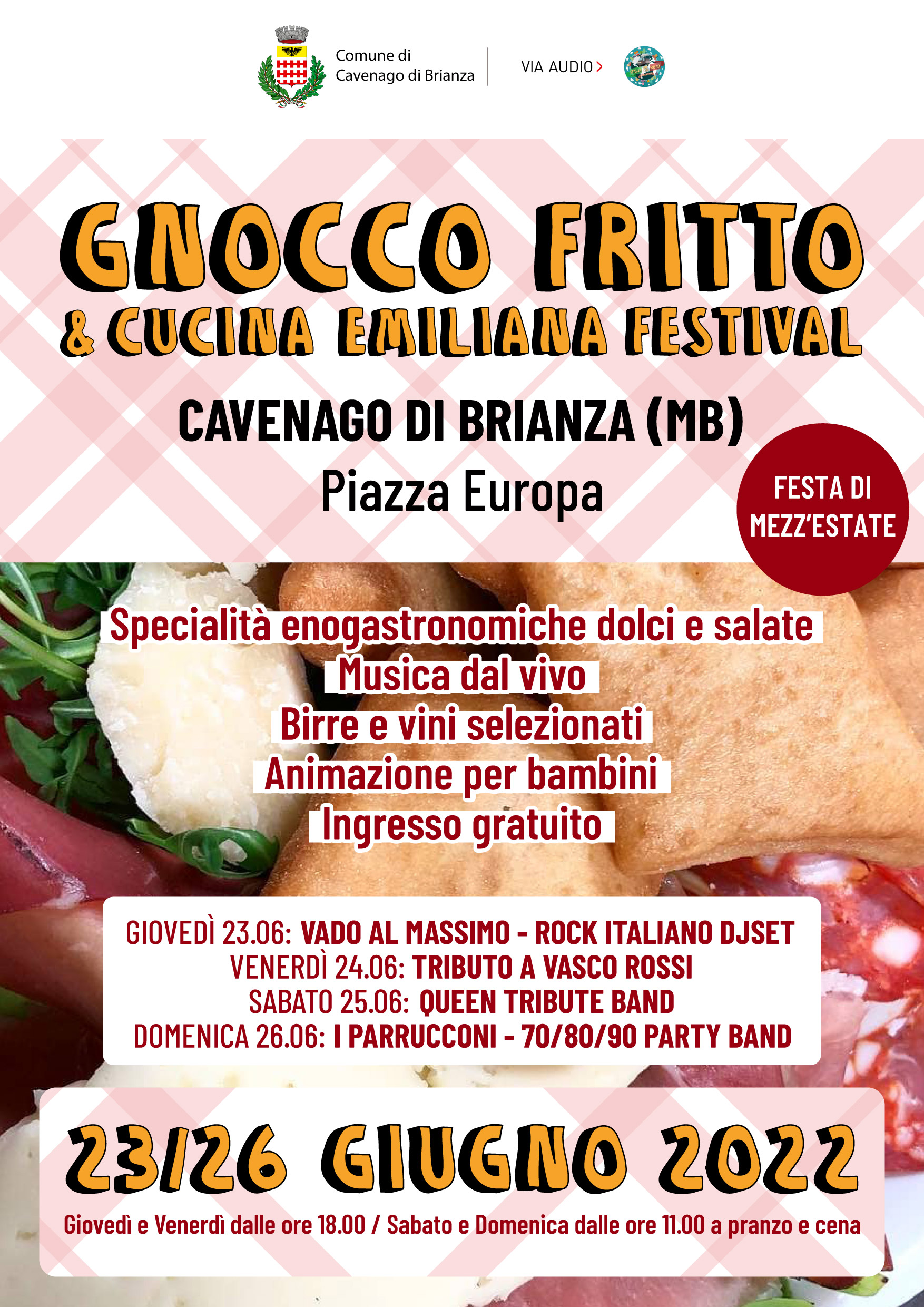 FESTA DI MEZZA ESTATE - Gnocco Fritto & Cucina Emiliana Festival