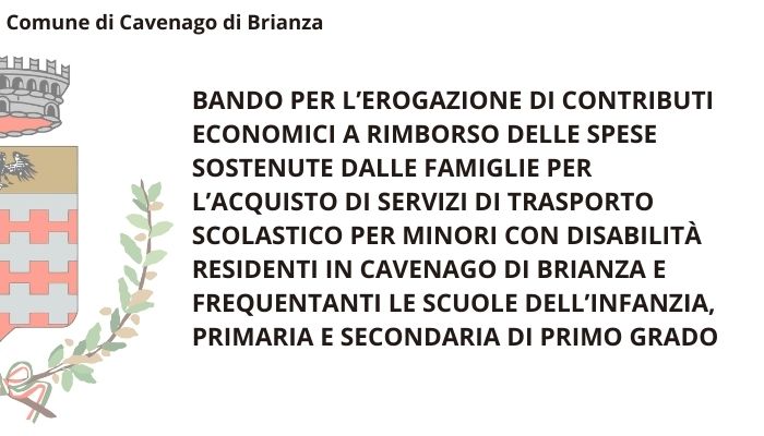 Immagine che raffigura Bando trasporto scolastico per minori con disabilità
