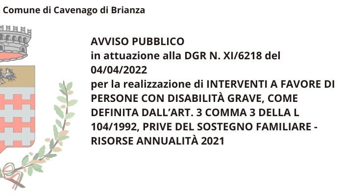 Immagine che raffigura DOPO DI NOI - AVVISO PUBBLICO 