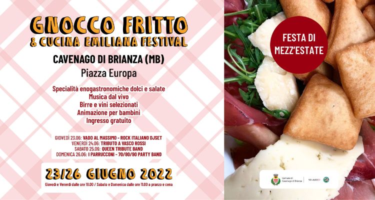 immagine  FESTA DI MEZZA ESTATE - Gnocco Fritto & Cucina Emiliana Festival