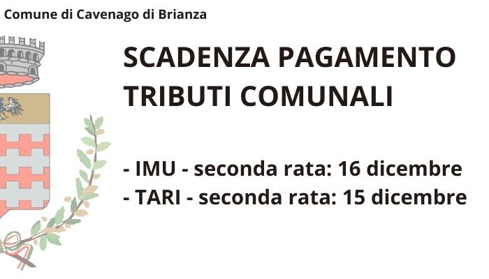 Immagine che raffigura scadenze di pagamento dei tributi comunali