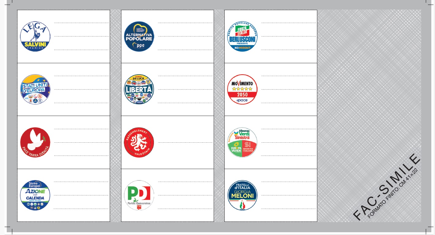 ELEZIONE DEI MEMBRI DEL PARLAMENTO EUROPEO SPETTANTI ALL'ITALIA